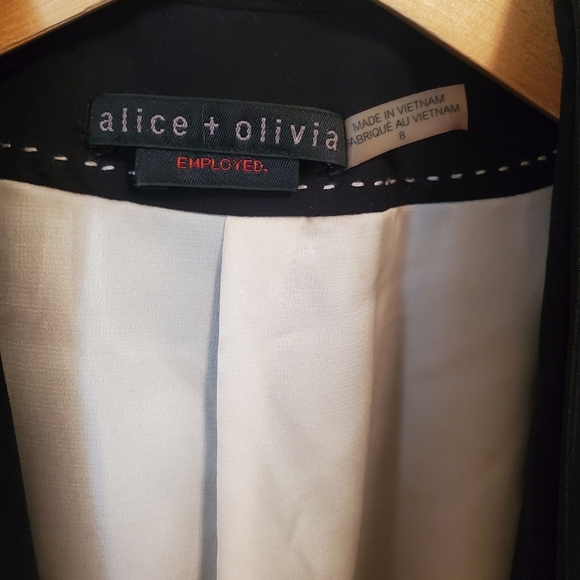 Alice + Olivia Employed Open Front black blazer. Size 8. Classic and classy. - Picture 2 of 11
